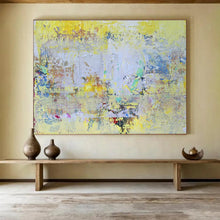 Load image into Gallery viewer, Bright Yellow Abstract Painting for Cheerful Kitchen &amp; Creative Studio Break Area DKH194
