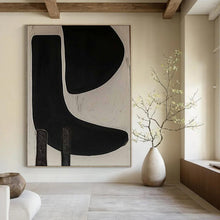 Load image into Gallery viewer, Black and White Shapes Acrylic Art, Nice for Monochrome Study &amp; Modern Lounge LargeART1073
