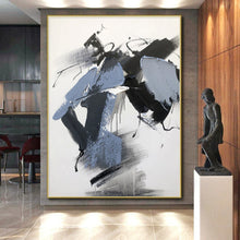 Load image into Gallery viewer, Large - Scale Blue - Gray Abstract Art for Modern Studio &amp; Calm Office LargeART0498
