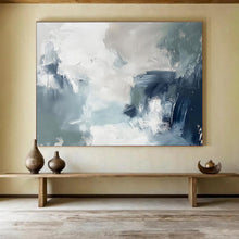 Load image into Gallery viewer, Cool - Toned Abstract Painting for Coastal Home &amp; Serene Study DKH236
