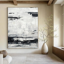 Load image into Gallery viewer, Monochrome Textured Abstract Canvas Painting, Ideal for Industrial Loft &amp; Art Studio LargeART1168
