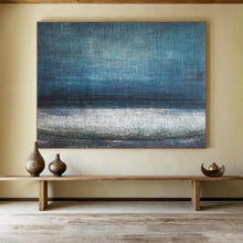 Load image into Gallery viewer, Serene Blue Abstract Landscape Acrylic painting DLZ154
