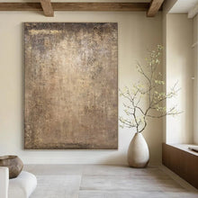 Load image into Gallery viewer, “Textured Earth Tones” - Brown, Beige Abstract Art on Canvas DKH1208
