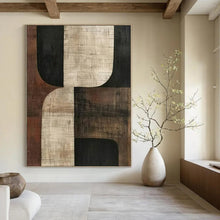 Load image into Gallery viewer, Geometric Neutral - Toned Abstract - Ideal for Modern Dining Room &amp; Office Lounge LargeART2357
