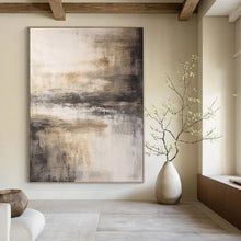 Load image into Gallery viewer, “Muted Horizon” – Blended beige, gray, and white, abstract landscape with soft edges DTP362
