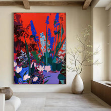 Load image into Gallery viewer, “Bold Color - Contrast Flower Garden” – Vibrant Floral Painting with Striking Color Choices DTP100

