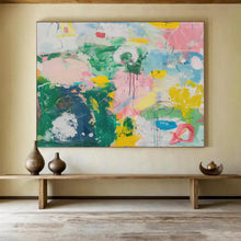 Load image into Gallery viewer, Hand - painted Whimsical Colorful Abstract Acrylic Art for Playful Kids&#39; Playrooms LargeART1683
