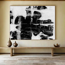 Load image into Gallery viewer, Monochrome Abstract Textures Abstract acrylic painting DLZ134

