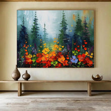 Load image into Gallery viewer, Forest Floral “Mystic Meadow” Painting on Canvas, Enchanted Landscape Art DKH832

