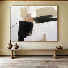 Load image into Gallery viewer, Abstract Painting with Black, White, and Beige for Industrial Loft &amp; Monochrome Gallery DKH313
