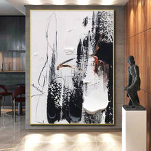 Load image into Gallery viewer, Custom Large Dynamic Black - White - Red Art - Ideal for Creative Studio &amp; Bold Home Office LargeART0793
