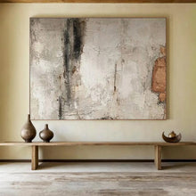 Load image into Gallery viewer, Hand - Painted Gray - White Textured Abstract Acrylic Art for Industrial - Style Living Room Wall LargeART1625
