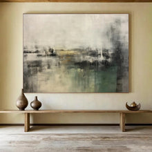 Load image into Gallery viewer, Gray and Green Abstract Painting for Calm Living Room &amp; Art - Themed Spa DKH319
