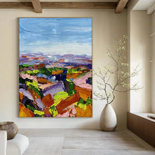 Load image into Gallery viewer, “Colorful Landscape Impasto” – Vibrant Oil Painting with Layered Textures DTP276

