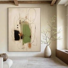 Load image into Gallery viewer, Minimalist Line &amp; Color Abstract Canvas Painting, Suited for Modern Home Office &amp; Art - Inspired Meditation Room LargeART1283
