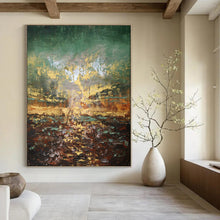 Load image into Gallery viewer, Green - Toned Abstract Landscape Art, Ideal for Nature - Lover’s Office &amp; Cozy Cottage Den LargeART1942
