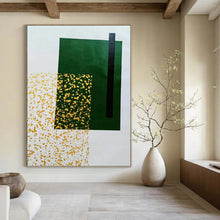 Load image into Gallery viewer, Green Gold Abstract Painting, Great for Luxury Living Room &amp; Stylish Boutique LargeART1328
