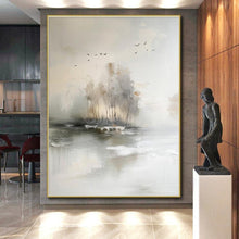 Load image into Gallery viewer, Monochromatic Landscape with Birds Acrylic Art - Great for Scandinavian - inspired Dining Room &amp; Calming Yoga Studio LargeART0626
