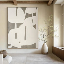 Load image into Gallery viewer, White - Grey Cut - Out Abstract Acrylic Art, Suited for Minimalist Entryway &amp; Art Gallery Wall LargeART0991
