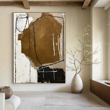 Load image into Gallery viewer, Earthy Tones Abstract Composition Abstract Canvas Painting, Perfect for Bohemian Bedroom &amp; Rustic Café LargeART1125

