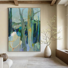 Load image into Gallery viewer, Abstract Forest Path Canvas Painting, Great for Nature - Inspired Study &amp; Cozy Cottage Living Room LargeART1307

