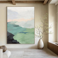 Load image into Gallery viewer, “Pastel Mountain Landscape” - Soft - Toned Nature Art on Canvas DKH1445
