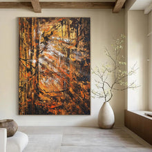 Load image into Gallery viewer, Autumn Forest Abstraction Art for Rustic Cabin &amp; Nature - Themed Restaurant LargeART0921
