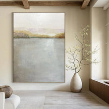 Load image into Gallery viewer, “Serene Lake &amp; Horizon” - Tranquil Landscape Art on Canvas DKH1511
