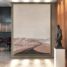 Load image into Gallery viewer, Desert Road Under Pale Sky Acrylic Art - Suited for Adventure - themed Study &amp; Southwest - style Living Room LargeART0665
