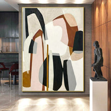 Load image into Gallery viewer, Colorful Geometric Shapes Collage Acrylic Art - Great for Creative Kids’ Room &amp; Modern Art Gallery LargeART0670
