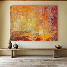 Load image into Gallery viewer, Warm - Toned Textured Abstract Painting for Cozy Living Room &amp; Art Gallery Lounge DKH192

