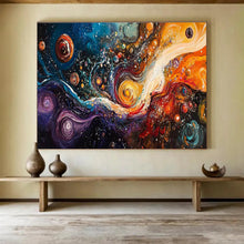 Load image into Gallery viewer, Cosmic Swirl “Galaxy Dreams” Painting on Canvas, Abstract Space Art DKH815
