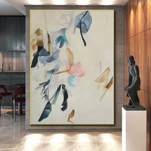 Load image into Gallery viewer, Large - Format Pastel Floral Abstract Art for Nursery &amp; Feminine Boudoir LargeART0456
