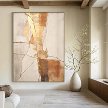 Load image into Gallery viewer, Cracked Gold Abstraction Acrylic Art, Great for Industrial - Chic Home &amp; Gallery Wall LargeART1052

