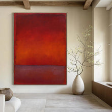 Load image into Gallery viewer, Red &amp; Orange Abstract Gradient Painting, Ideal for Warm - Toned Living Room &amp; Cozy Fireplace Nook LargeART1946
