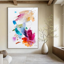 Load image into Gallery viewer, Vibrant Watercolor Abstract Painting, Ideal for Artistic Living Room &amp; Creative Classroom LargeART1818
