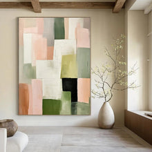 Load image into Gallery viewer, Minimalist Abstract Art, Neutral Blocks for Serene Bedroom &amp; Modern Office LargeART2260
