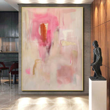 Load image into Gallery viewer, Oversized Pink - Toned Abstract Evolving Art for Art Studio &amp; Chic Boutique LargeART0441
