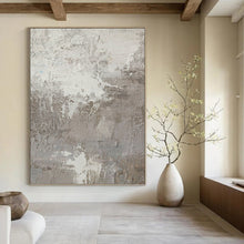 Load image into Gallery viewer, “Grey Textured Concrete - like Art” - Rustic Abstract Art on Canvas DKH1500
