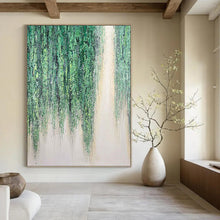 Load image into Gallery viewer, “Hanging Green Vines” - Nature - inspired Abstract Art on Canvas DKH1506
