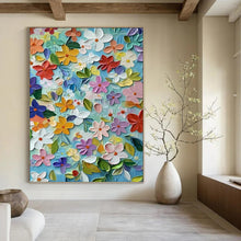 Load image into Gallery viewer, “Colorful 3D Flower Field” - Impasto Floral Art on Canvas DKH1551
