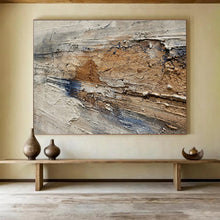 Load image into Gallery viewer, Earth - Toned Textured Abstract Art for Rustic Home Office &amp; Art Gallery Pop - Up DKH084
