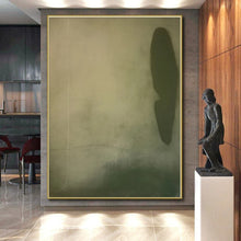 Load image into Gallery viewer, Subtle Green and Beige Abstract Acrylic Art - Perfect for Zen - inspired Yoga Studio &amp; Calming Nursery LargeART0577
