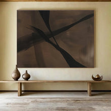 Load image into Gallery viewer, Abstract Painting on Canvas: Dark - Toned Organic Lines - “Mysterious Paths” DKH585
