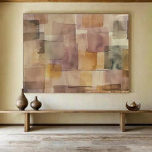 Load image into Gallery viewer, Soft Color Blocks Abstract Painting for Calm Nursery &amp; Serene Yoga Room DKH147

