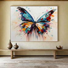 Load image into Gallery viewer, Colorful Palette Knife Butterfly Abstract acrylic painting DLZ054
