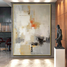 Load image into Gallery viewer, Neutral - Orange Abstract Patches Art for Sunny Breakfast Nook &amp; Creative Studio LargeART0870
