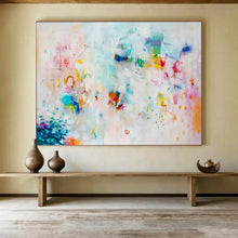 Load image into Gallery viewer, Light &amp; Colorful Abstract Swirls - Airy Living Room Art LargeART1501
