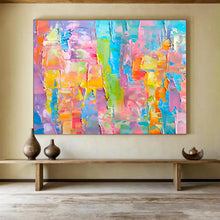 Load image into Gallery viewer, Colorful Block - Style Abstract Painting On Canvas DKH397
