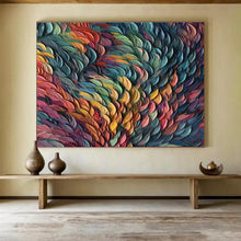 Load image into Gallery viewer, Colorful Swirl “Rainbow Waves” Painting on Canvas, Dynamic Abstract Decor DKH857
